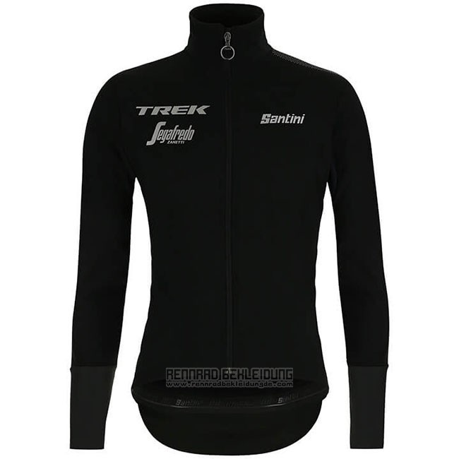 2019 Fahrradbekleidung Trek Segafredo Shwarz Trikot Langarm und Tragerhose